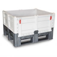 The DFC bin is a heavy-duty folding container with a hygienic, FDA approved design perfect for the clean and secure transport.