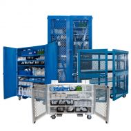 The PPE Storage Cart provides secure storage for personal protective equipment that keeps employees safe during disease outbreaks. 
