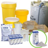 Super Sorbent is for use on oils, acids (except hydrofluoric  acid or HF compounds), bases, chemicals, and toxic liquids