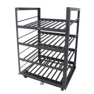 The BHS Automotive Battery Rack (BS-ABR-C) improves workflow by providing safe and convenient access to battery stock. 