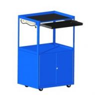 The High Value Cart – Work Station is a secure storehouse for tools, equipment, and supplies as well as a functional computer desk.