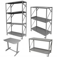Industrial Shelving is industrial grade steel shelving that provides heavy duty surfaces for storing products and materials.