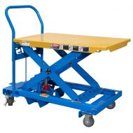 Manual Mobile Lift Tables maximize productivity by positioning loads at a convenient work height to minimize operator fatigue.
