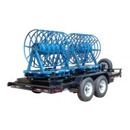 The Parallel Reel Payout Trailer (PRP-TRL) is a total turn-key solution for on-site cable pulling.