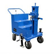 The Spooling Caddy is a compact, highly portable cable-handling accessory that attaches to bulk cable reels.