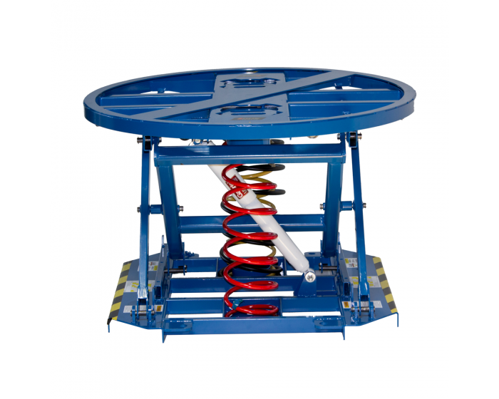 Pallet Carousel And Skid Positioner With Spring Lift