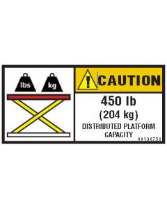 450 lb Capacity Label - 00196758