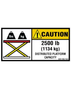 2,500 lb Capacity Label (00196763)