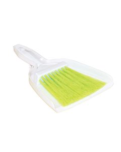 Mini dust pan & broom set (color may vary).