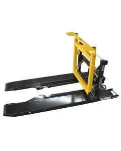 Forward Bin Tipper forklift attachment