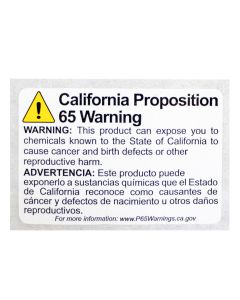 California Proposition 65 Warning Label - 00196806