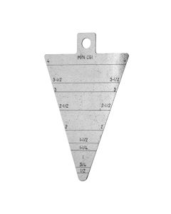 The Electrical Conduit Gauge is used to measure the inside diameter of steel and aluminum conduit ranging from 0.5” to 4” in diameter.