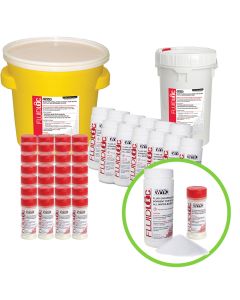  Fluidloc™ is non-reactive, non-flammable, non-toxic, inhibits vaporization  and associated malodors and is completely safe to use.