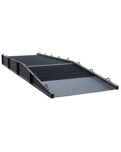 A 12’ (3.6-meter) ramp leads to a 20’ (6-meter) elevated platform