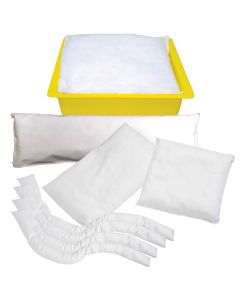 Universal Solidifying Sorbent Socks, Pillows & Pans are lightweight, easy to handle, and are ideal for use on unknown liquids.