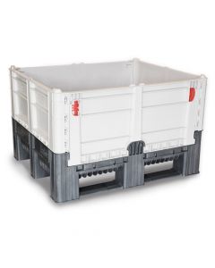 The DFC bin is a heavy-duty folding container with a hygienic, FDA approved design perfect for the clean and secure transport.