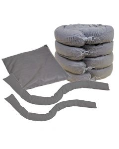 Universal Polypropylene Sorbent Socks Pillows & Booms are high capacity, wring-able, and can be used to recover liquids for reuse.