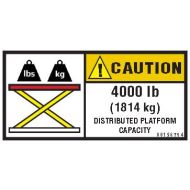 4000 lb Capacity Label - 00196754