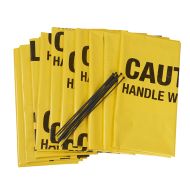 10 large disposal bags with closure ties.