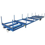 The slim design of the Conduit Carrier Cart (CC) is great for narrow aisles where a forklift simply cannot fit.
