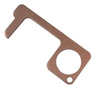 Keychain Hooks are antimicrobial door openers/button pushers that limit contact with shared surfaces.