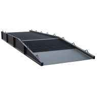 A 12’ (3.6-meter) ramp leads to a 20’ (6-meter) elevated platform