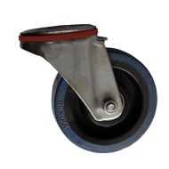 Castor, 100mm, ZP swivel unbraked, TPR wheel (DM series)
