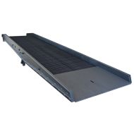 This fully portable ramp can withstand loaded forklifts without suffering damage thanks to its all-steel construction.