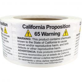California Proposition 65 Warning Labels