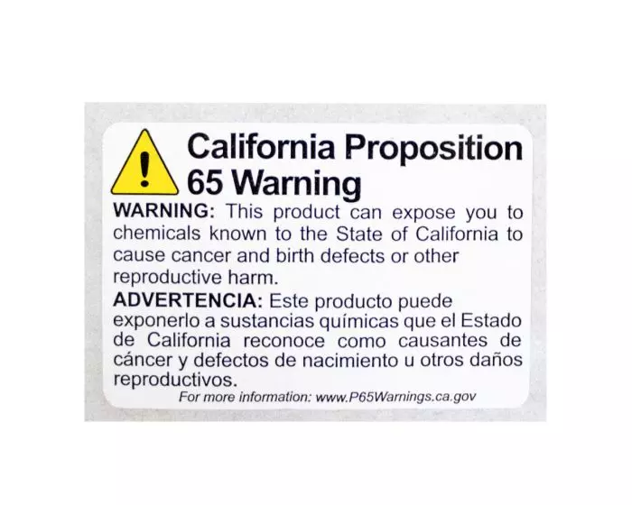 Prop 65 warning discount