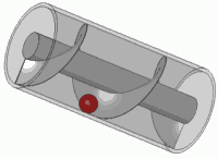 Screw conveyors (aka auger conveyors) 3-D animation.