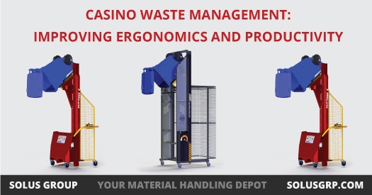 Bin Dumpers help casino workers ergonomically handle trash, recycling, and compost.