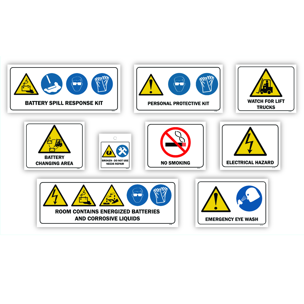 Steps to Protecting Workers from Forklift Hazards Signs, SKU: SP-0026