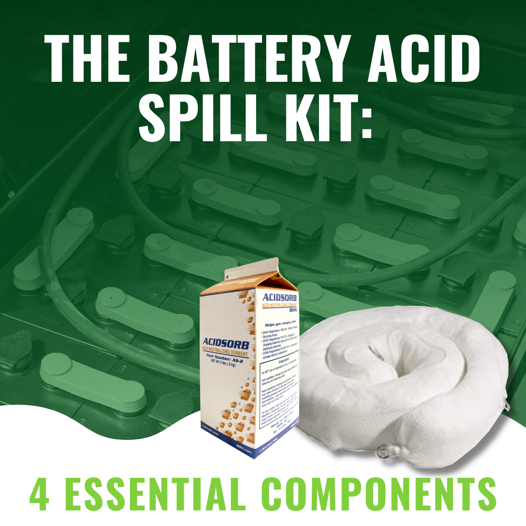 The Battery Acid Spill Kit 4 Essential Components